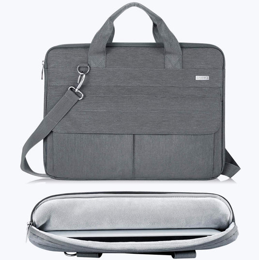Laptop Carry Case with Shoulder Strap, Grey - For Laptops up to 15.6"