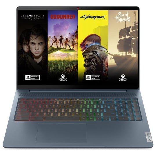 Lenovo Gaming Chromebook 5 - 12th Generation Core i5 8GB RAM 256GB SSD ChromeOS RGB Backlit Keyboard 16" 120Hz Quad-HD Screen