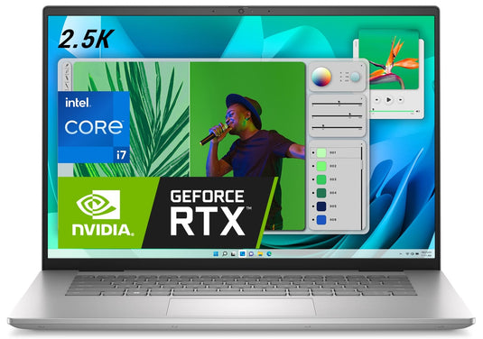Dell Laptop Inspiron 16 Plus - 13th Generation H-Series i7 16GB RAM 512GB SSD Backlit KB NVIDIA RTX 3050 Graphics 16" 120Hz Quad-HD Screen