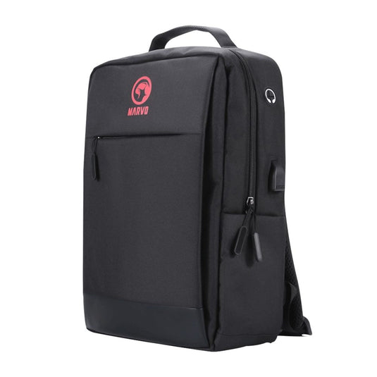 Black Waterproof Backpack with USB Port For Laptops up