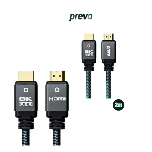 HDMI Cable HDMI 2.1 (M) to HDMI 2.1 (M) 2m Black & Grey