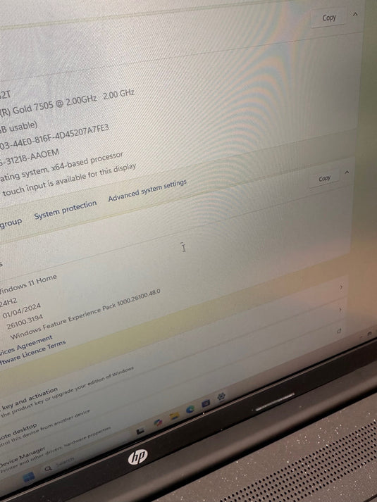 HP Laptop 17-cn0528na - Intel Pentium Gold 8GB RAM 256GB