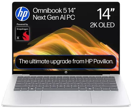 HP Laptop OmniBook 5 - Eight-Core Snapdragon X 16GB DDR5