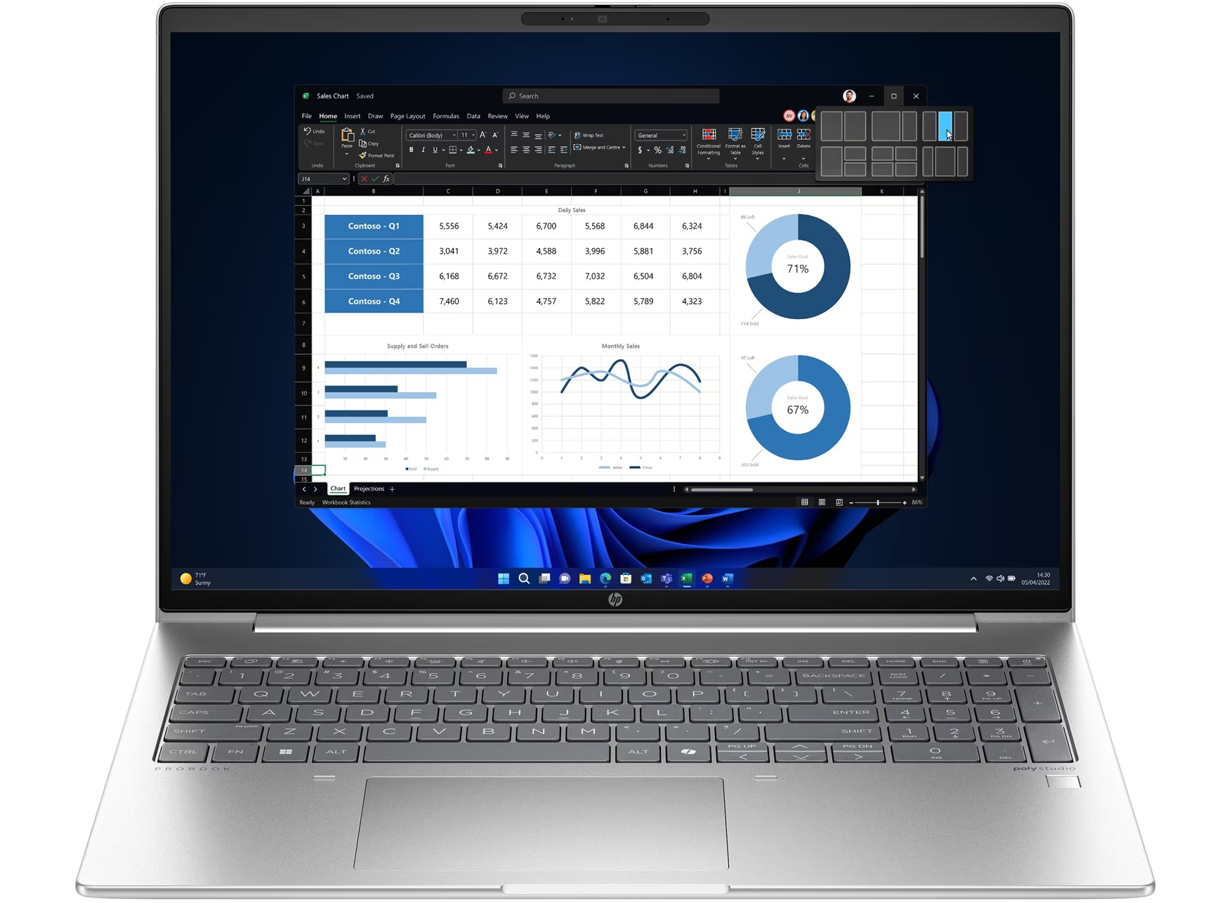 HP Laptop ProBook 460 G11 - Intel Core Ultra 7 16GB DDR5 RAM 512GB SSD