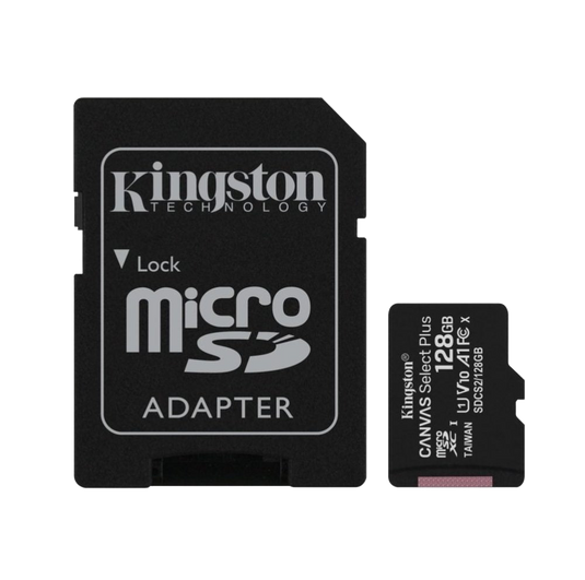 Kingston 128GB MicroSD with SD Adapter - Backup Storage
