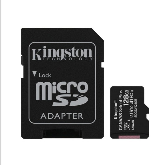 Kingston 128GB MicroSD with SD Adapter - Backup Storage