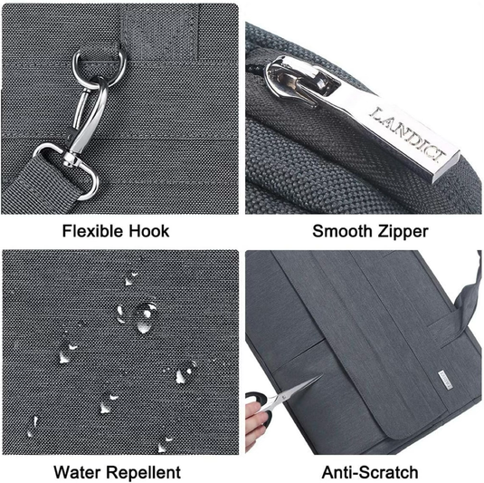 Laptop Carry Case with Shoulder Strap Grey - For Laptops up
