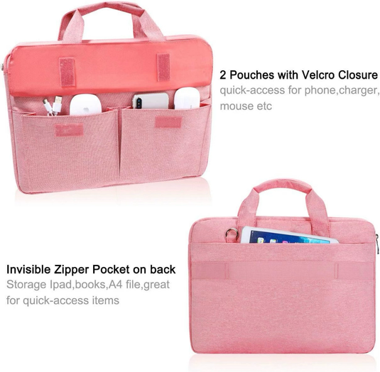 Laptop Carry Case with Shoulder Strap Pink - For Laptops up