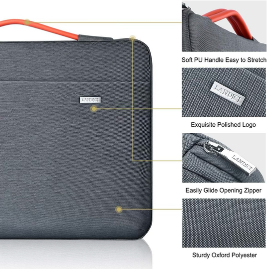 Laptop Sleeve Carry Case Protective Waterproof Grey