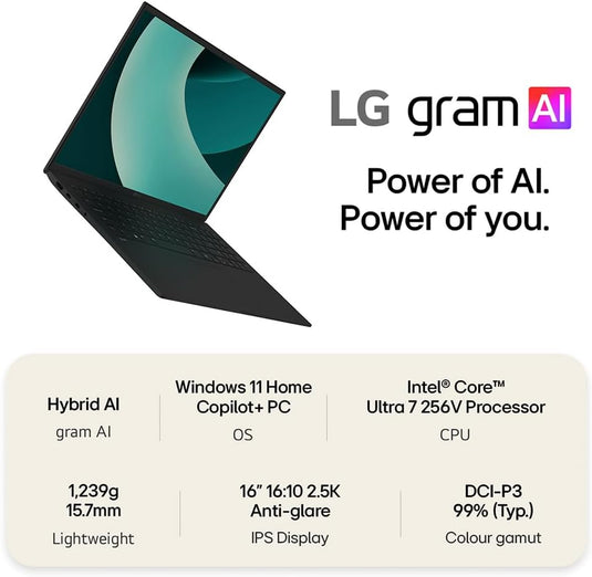 LG Laptop Gram 16 - Intel Ultra 7 Series 2 16GB DDR5 RAM