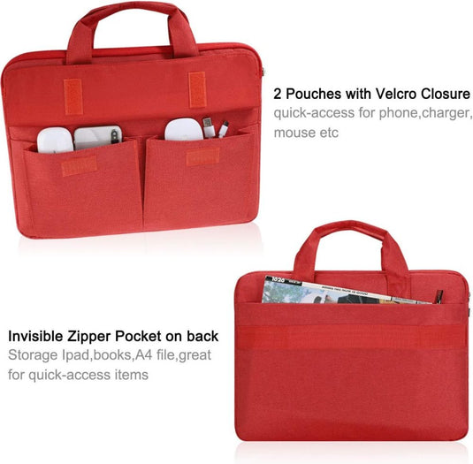 Laptop Carry Case with Shoulder Strap, Red - For Laptops up to 15.6"