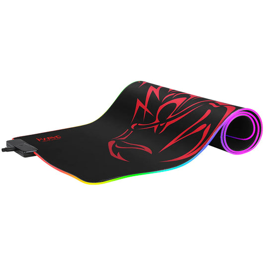 Gaming Mouse Pad, Large Size, 7-Colour Lighting with Three RGB Effects, Touch Control - Marvo