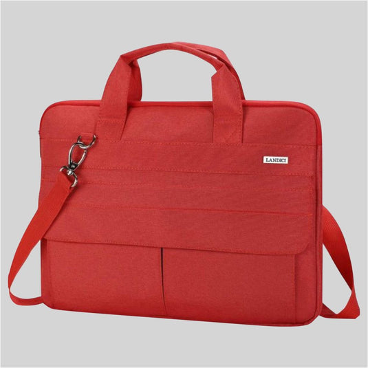 Laptop Carry Case with Shoulder Strap, Red - For Laptops up to 15.6"