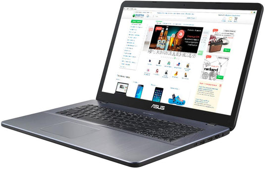ASUS Laptop X705MA - Intel Dual-Core 8GB RAM 256GB SSD SonicMaster Speakers Windows 11 Home 17.3" HD+ Screen