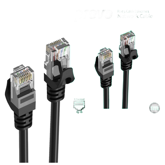 1M Network Cable RJ45 (M) to RJ45 (M) CAT6 1m Black Oxygen