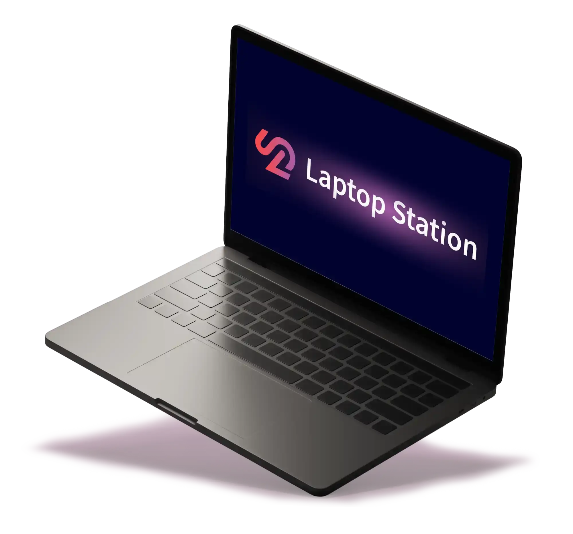 2023 macbook pro 16-inch laptop with a sleek silver finish, black keyboard and trackpad.