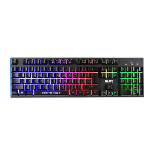 4-in-1 RGB Gaming UK Layout Keyboard Mouse Headset and Mat