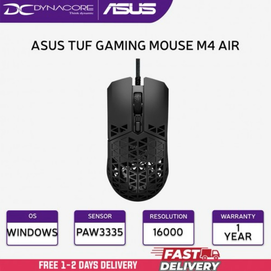 Gaming Mouse - Lightweight Gaming Mouse 16000 DPI 6 Programmable Buttons IPX6 Antibacterial Guard Pure PTFE feet - ASUS TUF