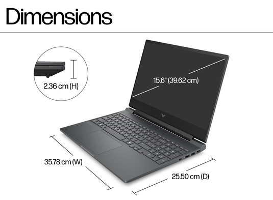 HP Gaming Laptop Victus 15-fa2000na - Brand New Intel Core 5 Series 2 16GB DDR5 RAM 512GB SSD Backlit KB 8GB NVIDIA RTX 5060 Graphics 15.6" 144Hz IPS FHD Screen