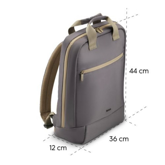 Ultra Lightweight Laptop Backpack Up to 16.2" Padded Compartment Front Pocket Trolley Strap Water-Repellent Eco-Friendly Anthracite - Hama