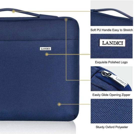 Laptop Sleeve Carry Case Protective Waterproof Blue - For Laptops up to 16"