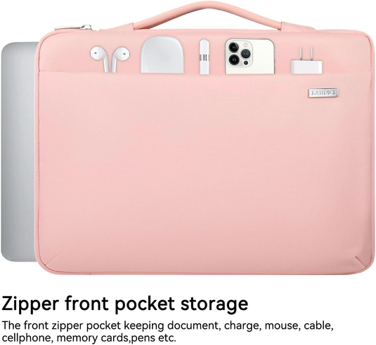 Laptop Sleeve Carry Case Protective Waterproof Pink - For Laptops up to 16"