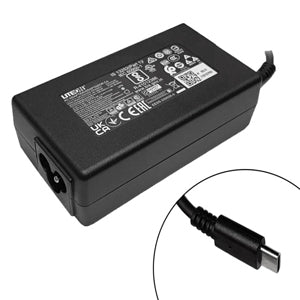 Replacement USB-C Laptop Charger, 65W, Works with any Notebook that Charges via USB-C - LiteOn