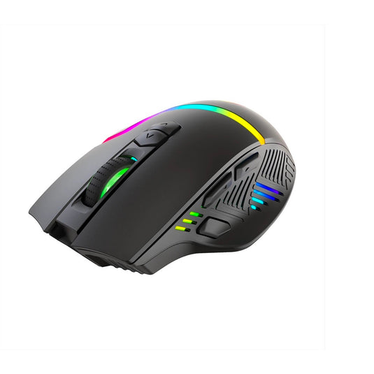 Scorpion M791W Wireless and Wired Dual Mode Gaming Mouse, Rechargeable, RGB with 7 Lighting Modes, 6 adjustable levels up to 10000 dpi, Gaming Grade Optical Sensor with 8 Buttons, Black - Marvo
