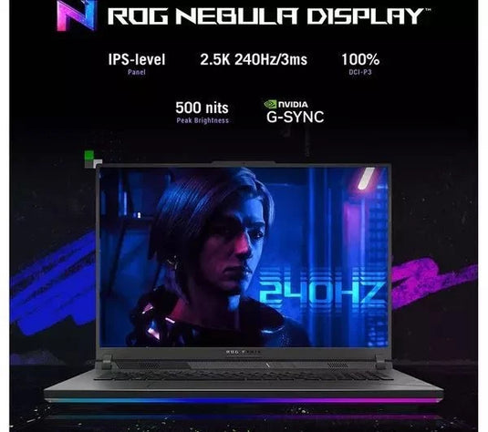 ASUS Gaming Laptop ROG Strix G16 - 14th Generation H-Series i9 16GB DDR5 RAM 1TB SSD RGB Backlit KB NVIDIA RTX 4060 Graphics 16" 240Hz Quad-HD Screen