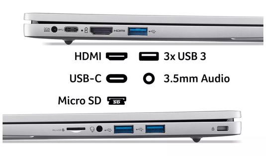 Acer Laptop Aspire Lite 15 - Intel Quad-Core 8GB RAM 256GB SSD Windows 11 Home 15.6" FHD Screen