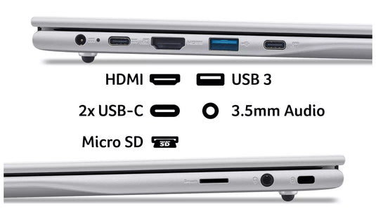 Acer Laptop Lite 14 - Intel Quad-Core 4GB DDR5 RAM 128GB SSD 1.2KG Weight Windows 11 Home 14" IPS FHD Screen