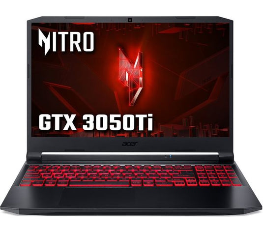 Acer Gaming Laptop Nitro AN515-57 - H-Series Core i5 16GB RAM 512GB SSD NVIDIA RTX 3050 Ti Graphics 15.6" 144Hz FHD Screen