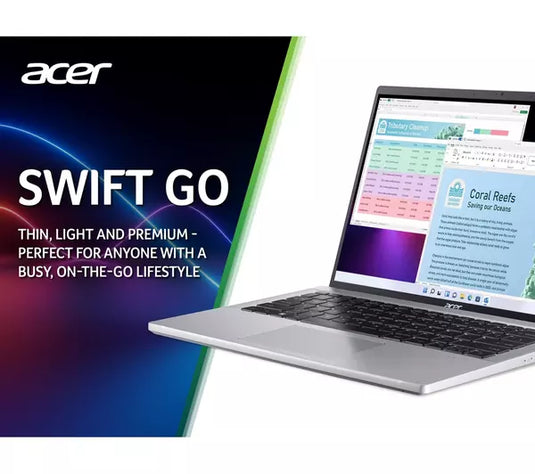 Acer Laptop Swift Go - 13th Generation H-Series i5 8GB DDR5 RAM 512GB SSD Backlit Keyboard 14" IPS FHD+ Touchscreen