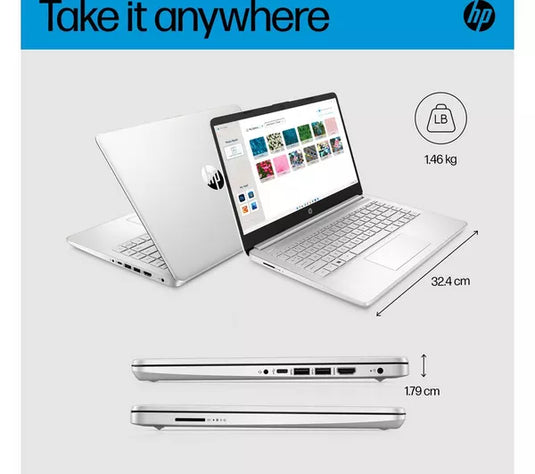 HP Laptop 14s-dq5501sa- 12th Generation Core i7 16GB RAM 512GB SSD Windows 11 Home 14" FHD Screen