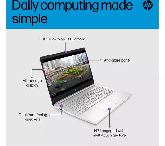 HP Laptop 14s-dq5501sa- 12th Generation Core i7 16GB RAM 512GB SSD Windows 11 Home 14" FHD Screen