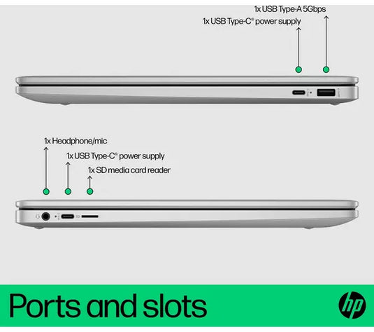 HP Laptop Chromebook 15a-nb0502sa - Eight-Core i3 8GB DDR5 RAM 128GB SSD WiFi 6 15.6" IPS FHD Screen
