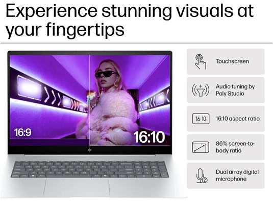 HP Laptop Envy 17-da0001na - Intel Core Ulta 7 16GB DDR5 RAM 512GB SSD Latest 12-Core CPU NVIDIA RTX 3050 Grapihcs Backlit Keyboard 17.3" IPS FHD Touchscreen