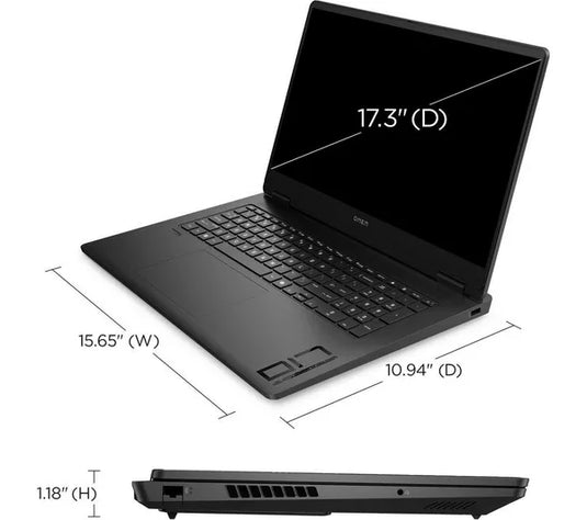 HP Gaming Laptop Omen 17-db0009na - 8th Generation H-Series Ryzen 7 16GB DDR5 RAM 1TB SSD RGB Backlit Keyboard 8GB NVIDIA RTX 4060 Graphics 17.3" 144Hz IPS FHD Screen