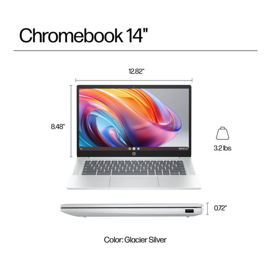 HP Laptop Chromebook 14a-nf0000na - Eight-Core i3 8GB DDR5 RAM 256GB eUFS ChromeOS 14" IPS FHD Screen