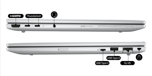 HP Laptop EliteBook 8 G1i - Intel Ultra 7 Series 2 64GB DDR5 RAM 512GB SSD Backlit KB Windows 11 Pro 14" IPS FHD Screen