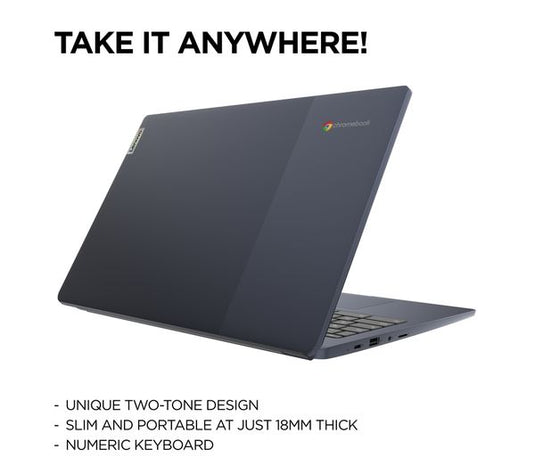 Lenovo Laptop Chromebook 3i - Intel Dual-Core 4GB RAM 64GB eMMC ChromsOS 15.6" FHD Screen