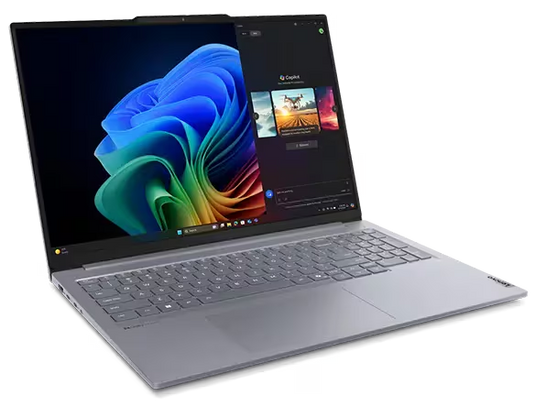 Lenovo Laptop ThinkBook 16 G7 - Eight-Core Snapdragon X Plus CPU 32GB DDR5 RAM 1TB SSD Backlit Keyboard Windows 11 Pro  16" IPS FHD Screen