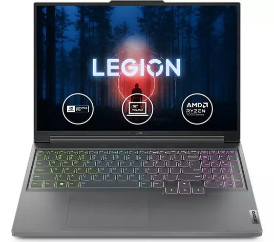 Lenovo Gaming Laptop Legion Slim 5i - 7th Generation Ryzen 7 16GB DDR5 RAM 1TB SSD NVIDIA RTX 4060 Graphics RGB Backlit Keyboard 16" Quad-HD 165Hz Screen