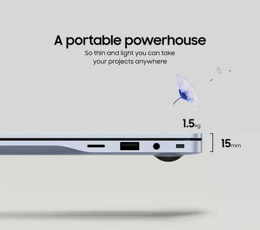 Samsung Laptop Galaxy Book4 Edge -Eight-Core Snapdragon X Plus 16GB DDR5 RAM 512GB SSD Windows 11 Home 1.5KG Weight WiFi 7 15.6" FHD Screen