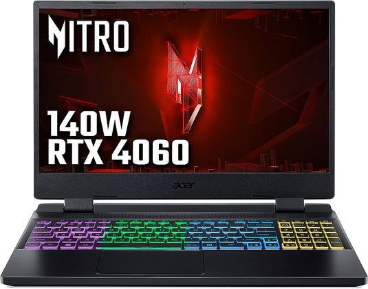 Acer Gaming Laptop Nitro AN515-58 - 12th Generation Core i7 16GB DDR5 RAM 512GB SSD NVIDIA RTX 4060 Graphics 15.6" 144Hz FHD Screen