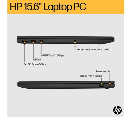 HP Laptop 15-fc - 7th Generation Ryzen 5 8GB DDR5 RAM 256GB SSD Windows 11 Home 15.6" FHD Screen