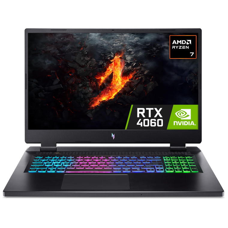 Acer Gaming Laptop Nitro 17 - H-Series Ryzen 7 16GB DDR5 RAM 1TB SSD RGB Backlit Keyboard 8GB NVIDIA RTX 4060 Graphics 17.3" 165Hz Quad-HD Screen