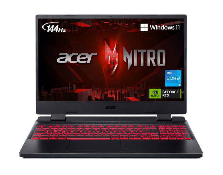 Acer Gaming Laptop Nitro AN515-58 - 12th Generation H-Series i5 16GB RAM 512GB SSD NVIDIA RTX 3050 Graphics 15.6" 144Hz IPS FHD Screen