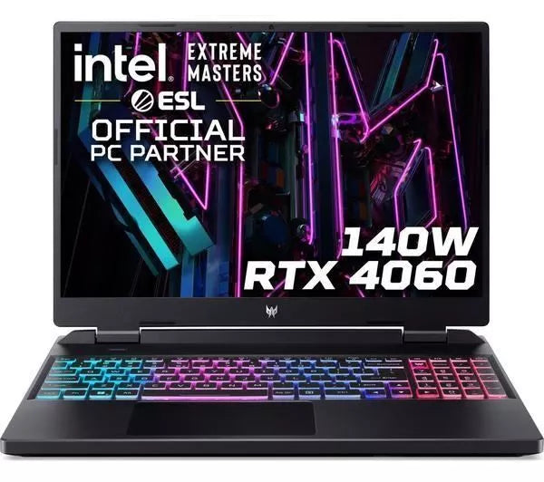 Acer Gaming Laptop Predator Helios Neo - 14th Generation H-Series Core i7 16GB DDR5 RAM 1TB SSD NVIDIA RTX 4060 Graphics RGB Backlit Keyboard 16" 165Hz Quad-HD Screen