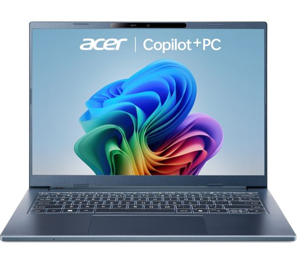 Acer Laptop Aspire 14 AI - Eight-Core Snapdragon 16GB DDR5 RAM 512GB SSD Backlit KB 1.24KG Weight Wi-Fi 7 14" 120Hz IPS FHD Screen